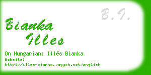 bianka illes business card