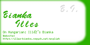 bianka illes business card